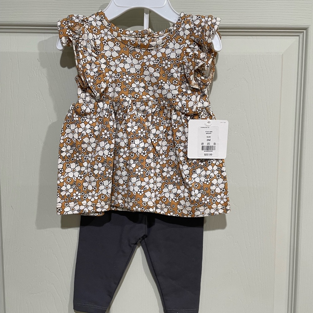 Floral Baby Outfit with Leggings